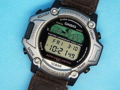 RARE VINTAGE DIGITAL WATCH CASIO PRT-11 1462 PRO TREK THERMOMETER