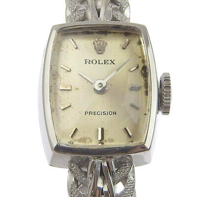 ROLEX cal.1800 Precision Watches K18 white gold Hand Winding Women