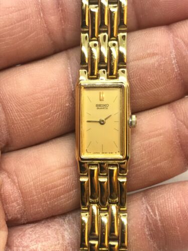 Seiko 2E20-6801 Ladies Gold Tone Classic Wrist Watch New Battery 13MM |  WatchCharts