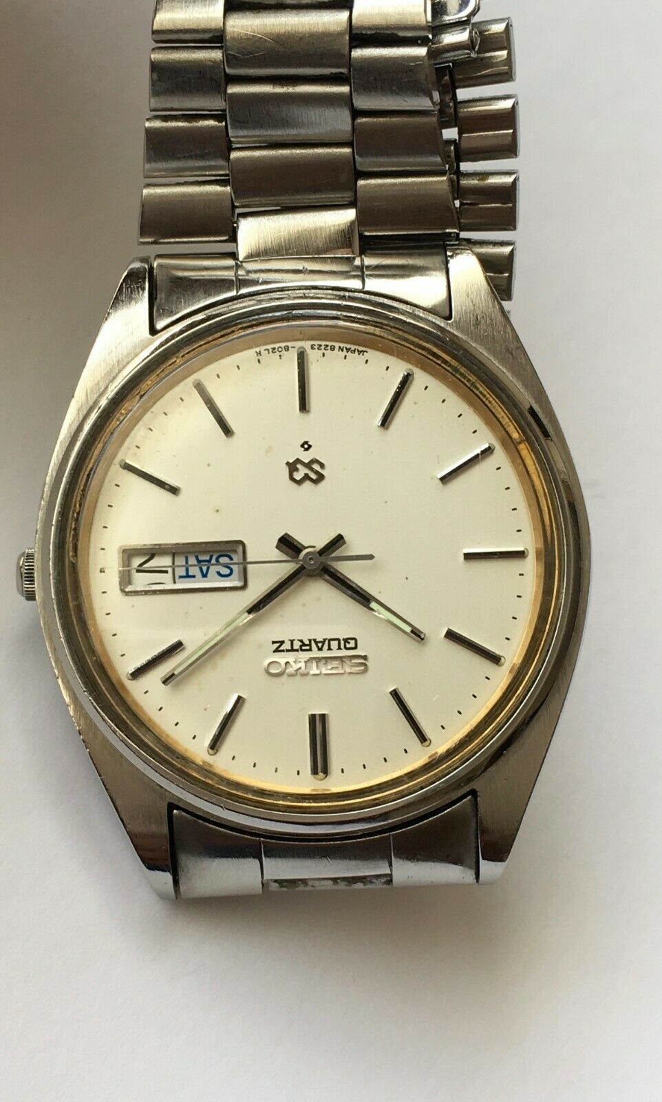 Vintage Seiko Quartz Watch 8223-8019 Japan 4 Jewels 8223A Water