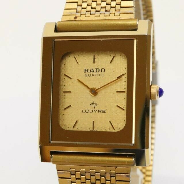 【名入れ無料】 128.9500.9 LOUVRE DIASTAR Watch RADO Quartz 18K Tungsten ラドー