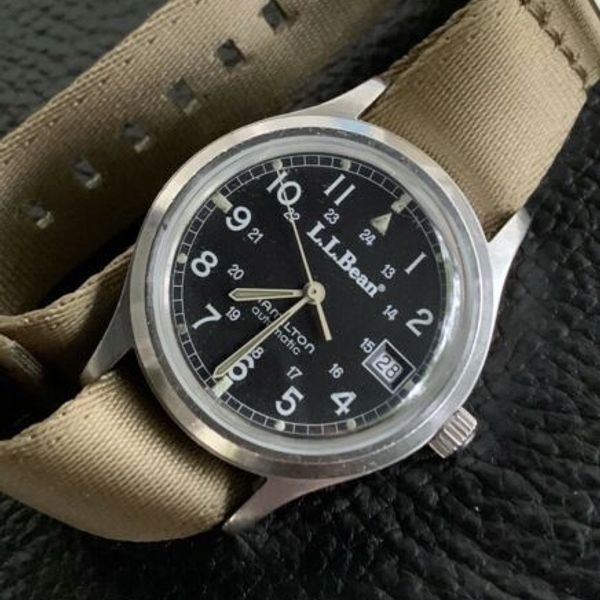HAMILTON Khaki LL Bean Rare 9721 Field Watch Tropical Dial And Patina