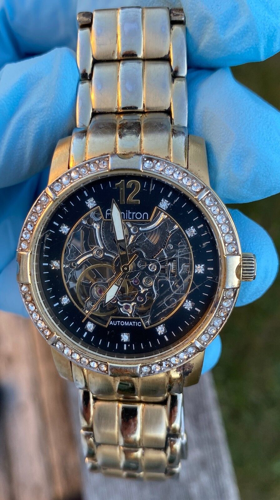 Armitron Skeletonized Automatic Dial Mens Watch. Used Works WatchCharts Marketplace