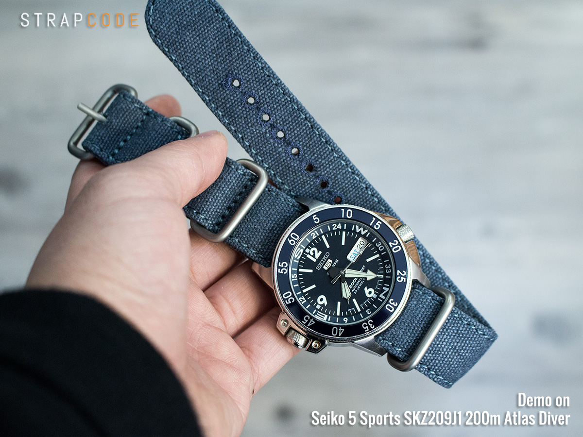 FS Strapcode MiLTAT straps Coolest Blue SEIKO ATLAS SKZ209J1 WatchCharts Marketplace