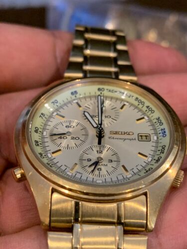 Seiko chronograph Watch. Works Well. New Battery 7T32 7C60