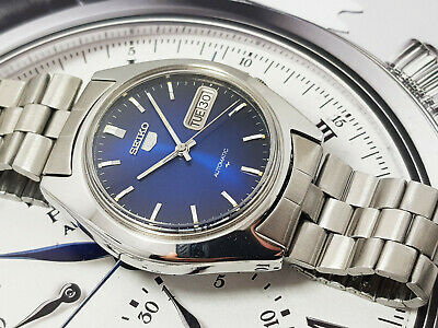 RARE VINTAGE SEIKO AUTOMATIC 7009 8040 BLUE DIAL WATCH GENTS