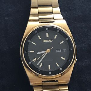 Rare mens Seiko automatic day date 17j gold plated 7008-3169 | WatchCharts