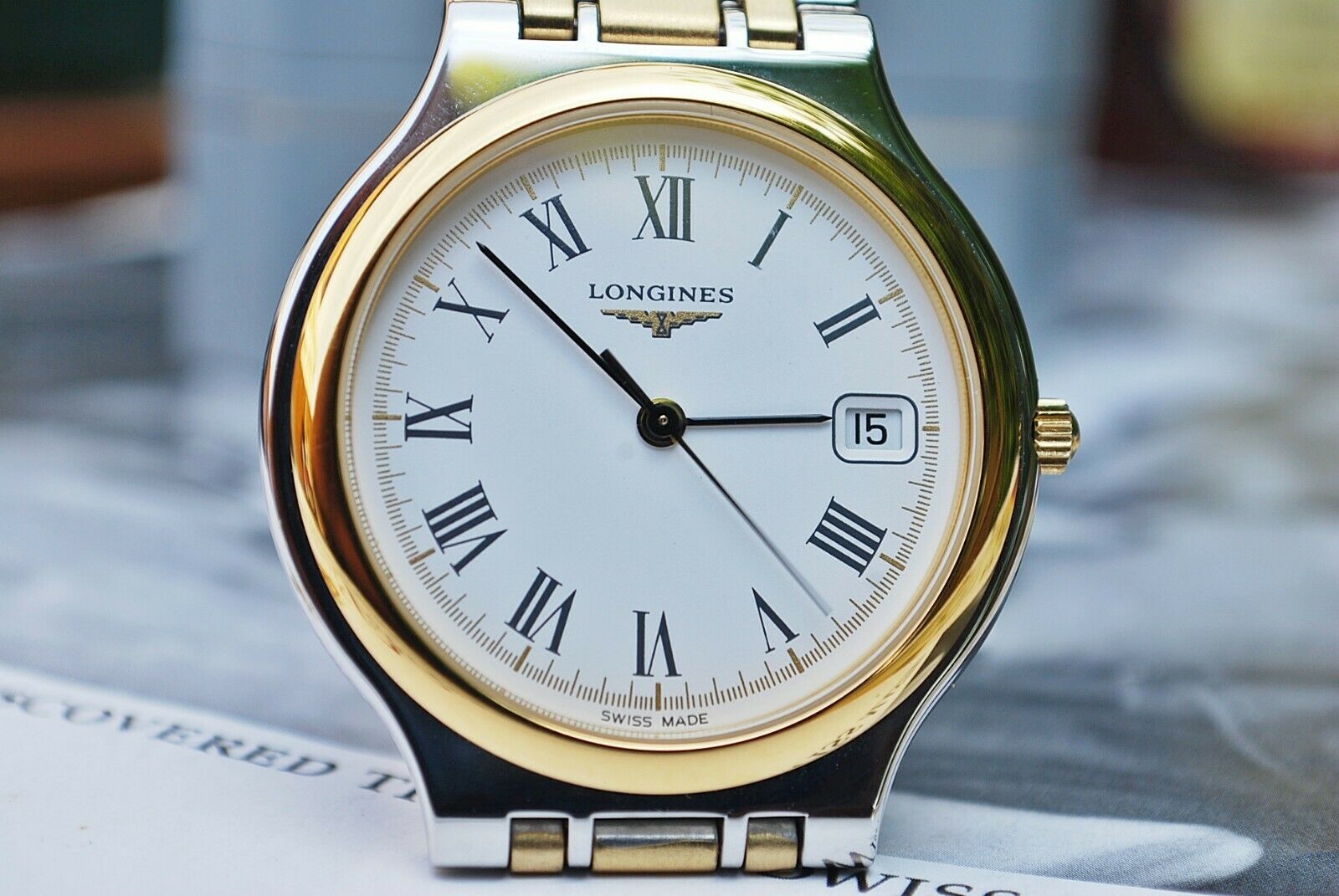 LONGINES FLAGSHIP QUARTZ L156.4 GOLD PLATED GENTS DRESS WATCH IN