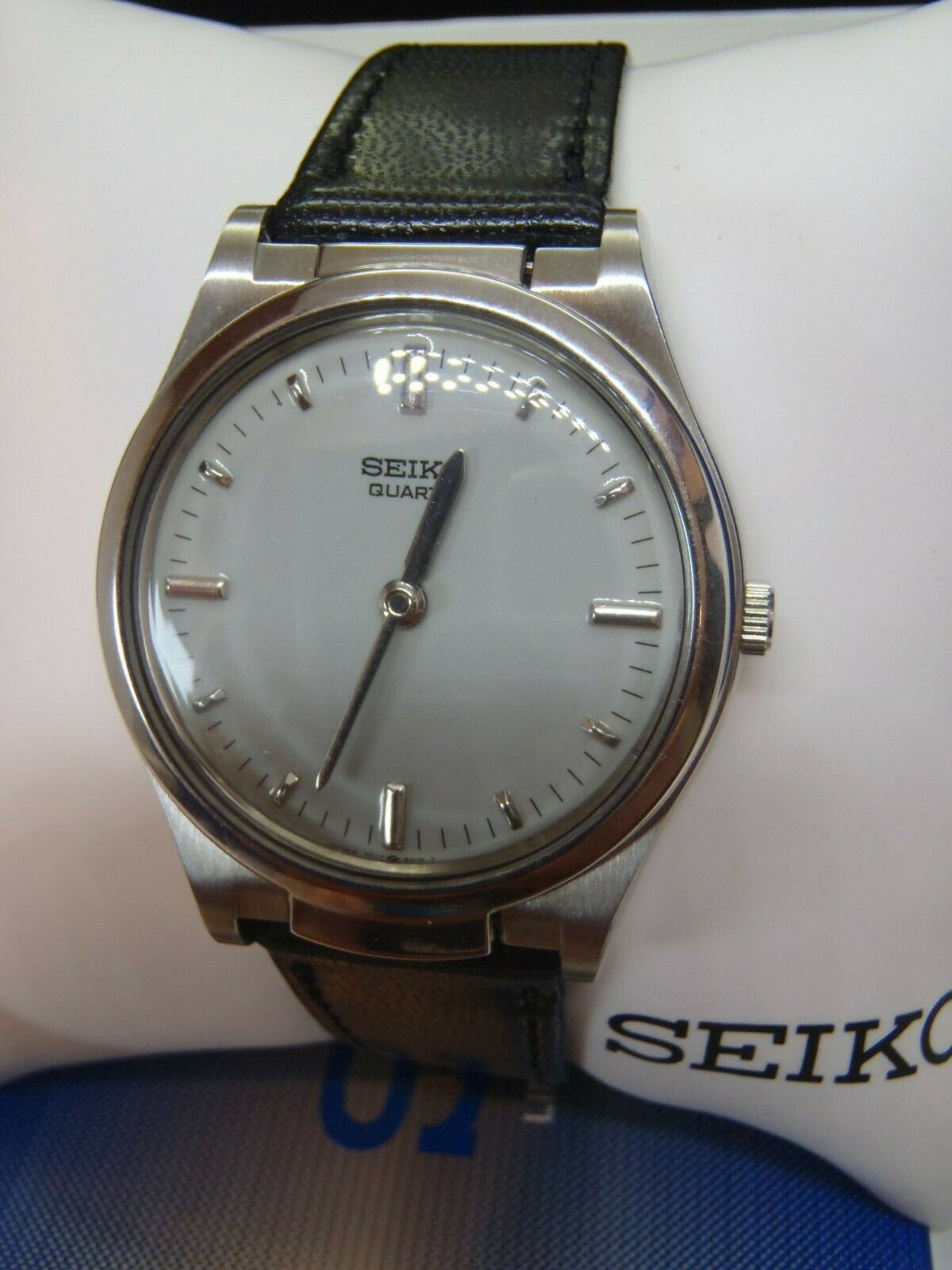*BRAND NEW* Seiko Men's Stainless Steel Leather Strap Braille Watch S23159  | WatchCharts