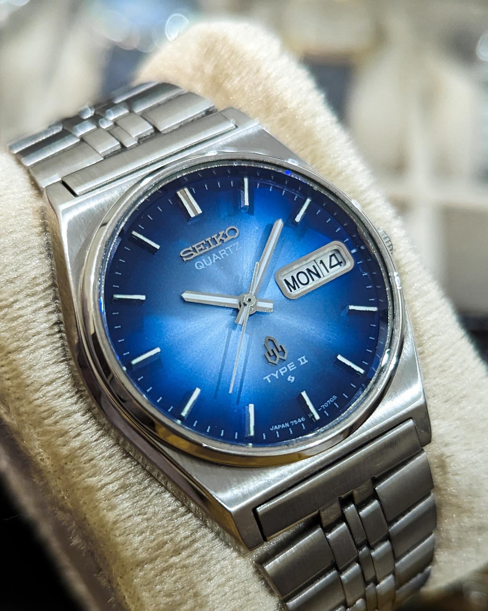 WTS] Seiko Type II Blue dial ???? - Ref no.7546-7070 - kanji day