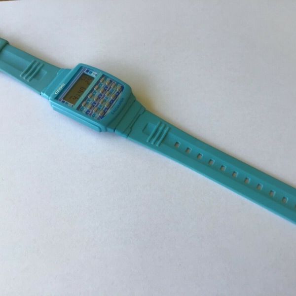 Vintage Casio Calculator Watch Rare Blue Color Working Watchcharts