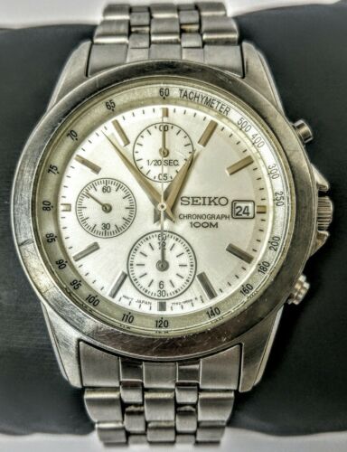 SEIKO CHRONOGRAPH 7T92-0CH0 quartz41.0mm | eBay