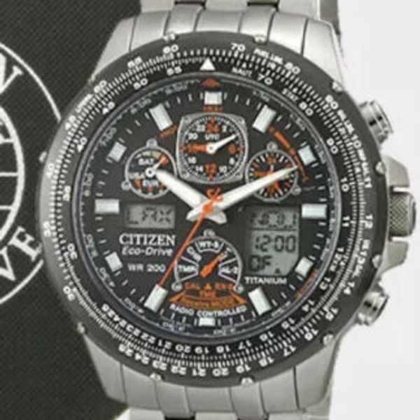 Authentic Citizen EcoDrive Men's Skyhawk Titanium AT Watch JY001050E WatchCharts