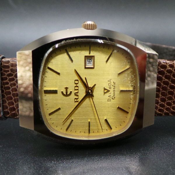 RADO 'BALBOA V' K161 Mens/Unisex Swiss Quartz Gold Plated