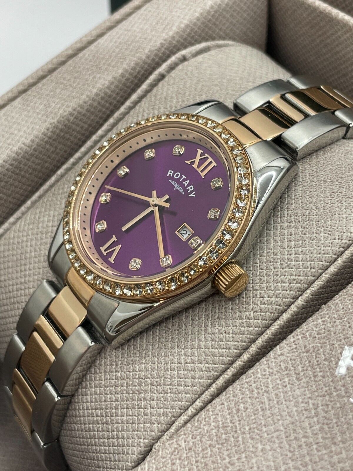 Rotary ladies gold plated bracelet online watch