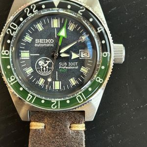 WTS/WTT] Seiko Mod Watch, Custom Lumed Bakelite Bezel and Dial, NH34 GMT,  62MAS Case w/ Sapphire Crystal, High-End Leather Band | WatchCharts