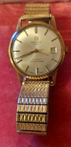 VINTAGE 9CT GOLD TISSOT SWISS MECHANICAL WATCH SEASTAR SEVEN