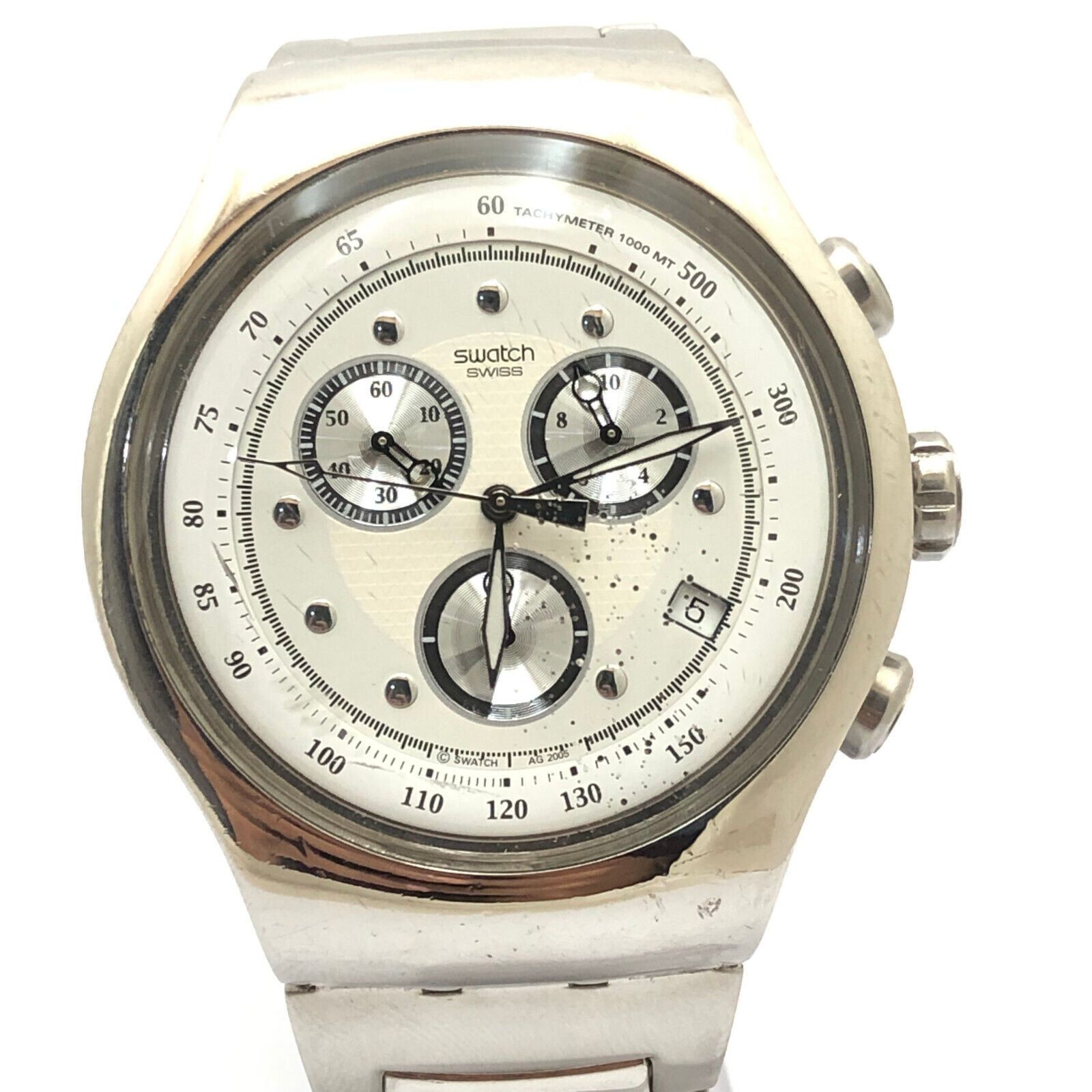 Vintage Swatch Chronograph Quartz Tachymeter 1000mt 500 Swiss Mens
