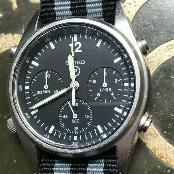 Seiko 7A28-7120 Gen 1 RAF/RN aircrew chrono, 1988 - original ex MoD ...