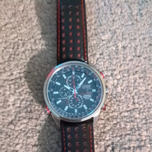 Citizen shops red arrows leather strap