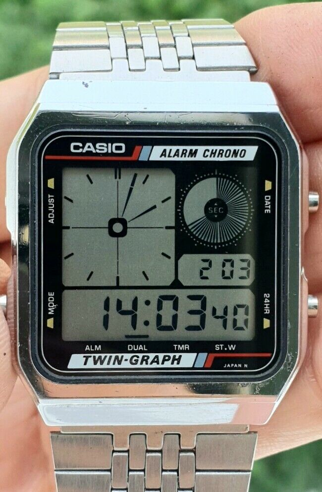 Casio Twin Graph Mod.588 AE-200 Japan Digital Watch Near Mint | WatchCharts  Marketplace