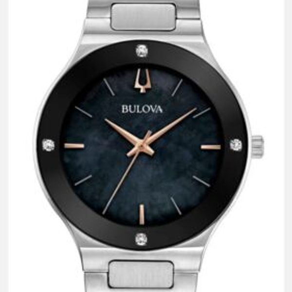 Bulova Millenia Women's Quartz Diamond Accent Black Dial Band 32mm