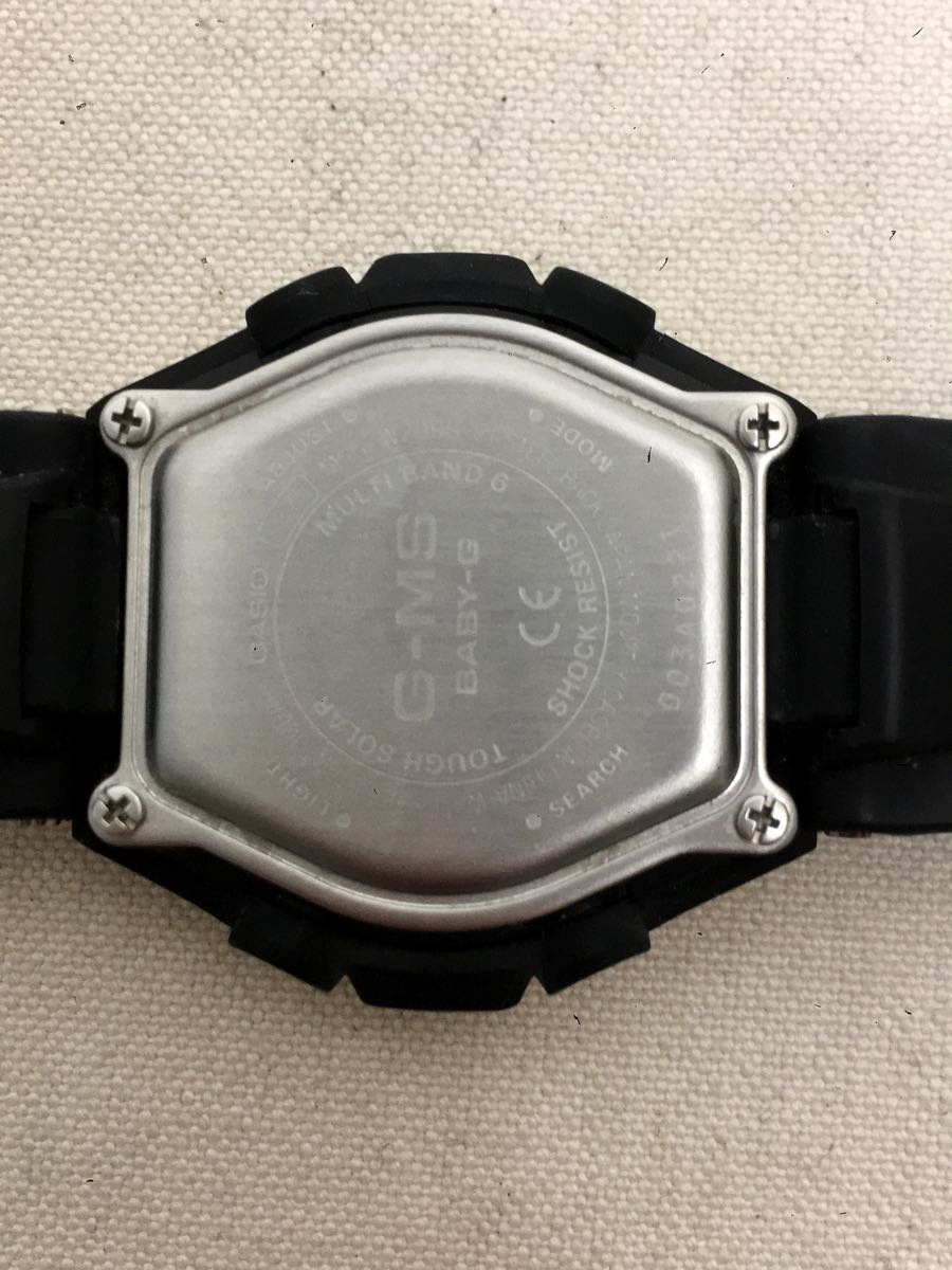 Used] CASIO Solar watch/Digi-Ana/Rubber/Black/SS/BABY-G/MSG-W200G