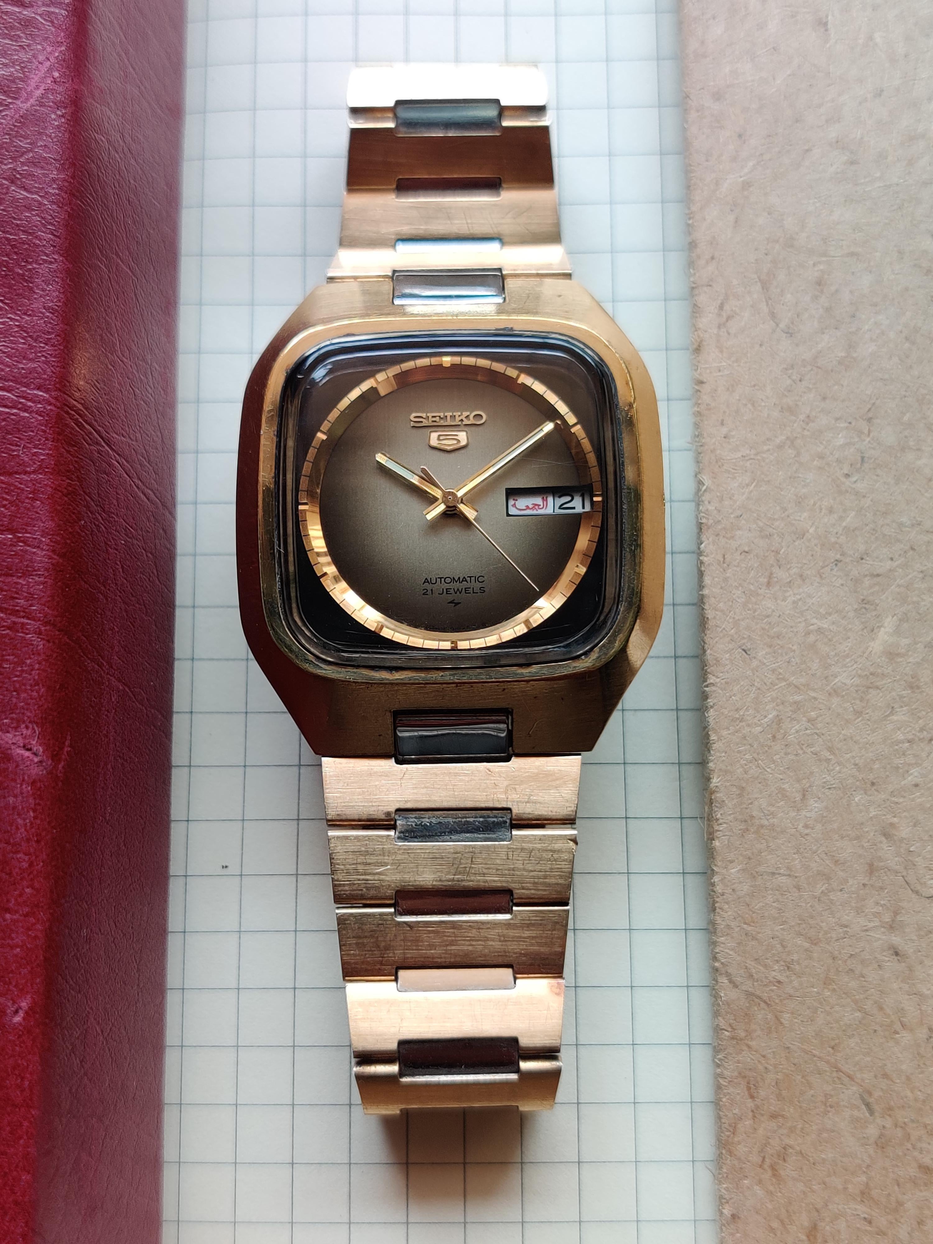 WTS] Vintage //RARE// Seiko 5 JDM 1976 /7019-5090/ GOLD Square