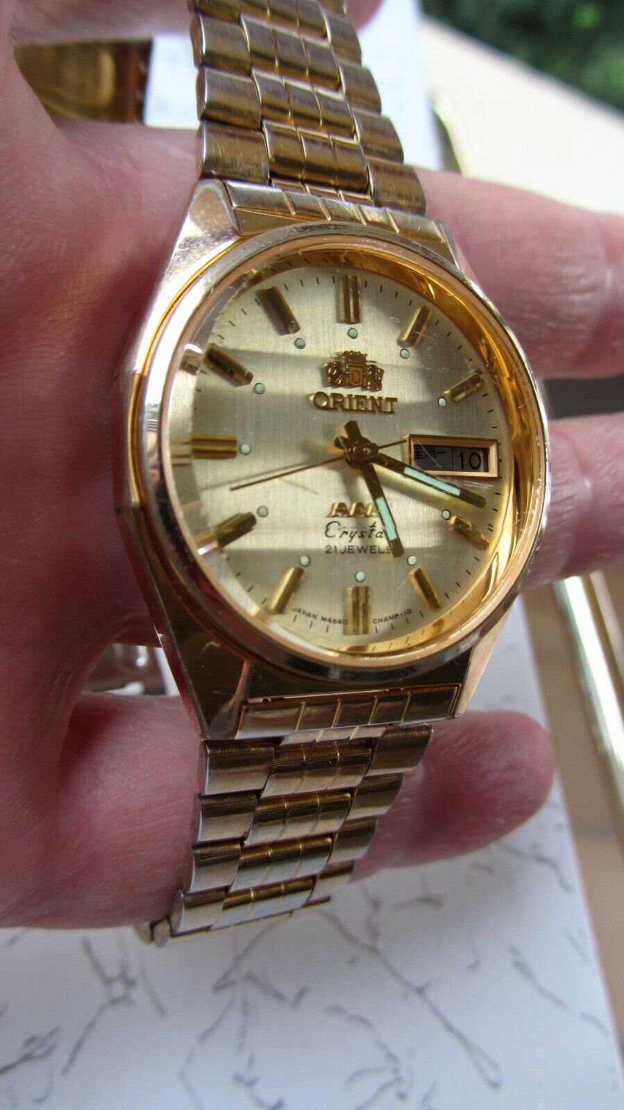 ORIENT AAA CRYSTAL 21 JEWELS AUTOMATIC VINTAGE GOLD PLATED FACETED CRYSTAL WatchCharts Marketplace