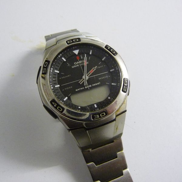 Casio Wave Ceptor model WVA 105H wrist watch; dual analogue & digital ...