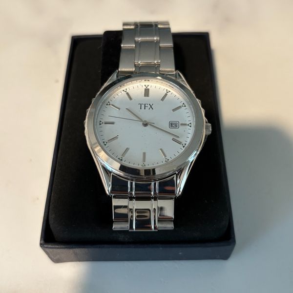 TFX Men's Watch by Bulova Stainless Steel Silver with Blue Dial NWOT ...