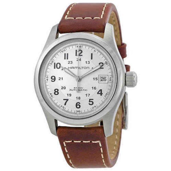 NEW HAMILTON KHAKI FIELD AUTOMATIC H-10 MOVEMENT SILVER DIAL 38MM ...