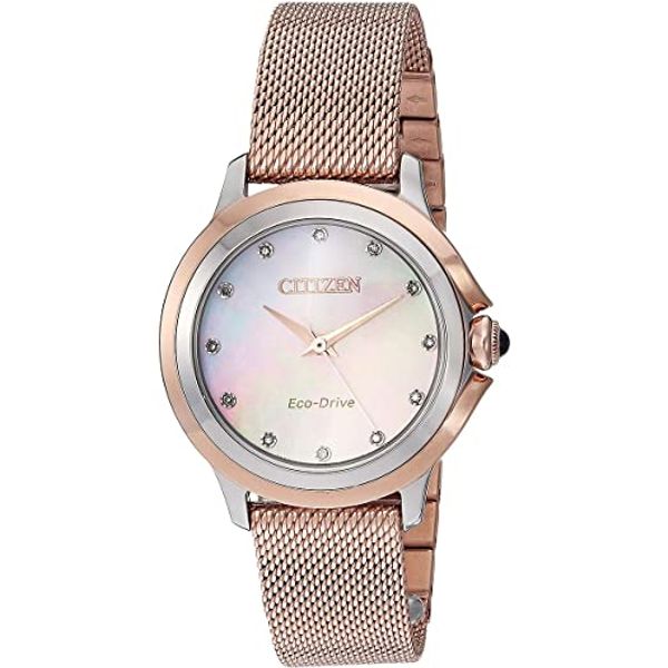 (Order) Citizen Watches Women's EM079675D Citizen Ceci Pink GoldTone WatchCharts