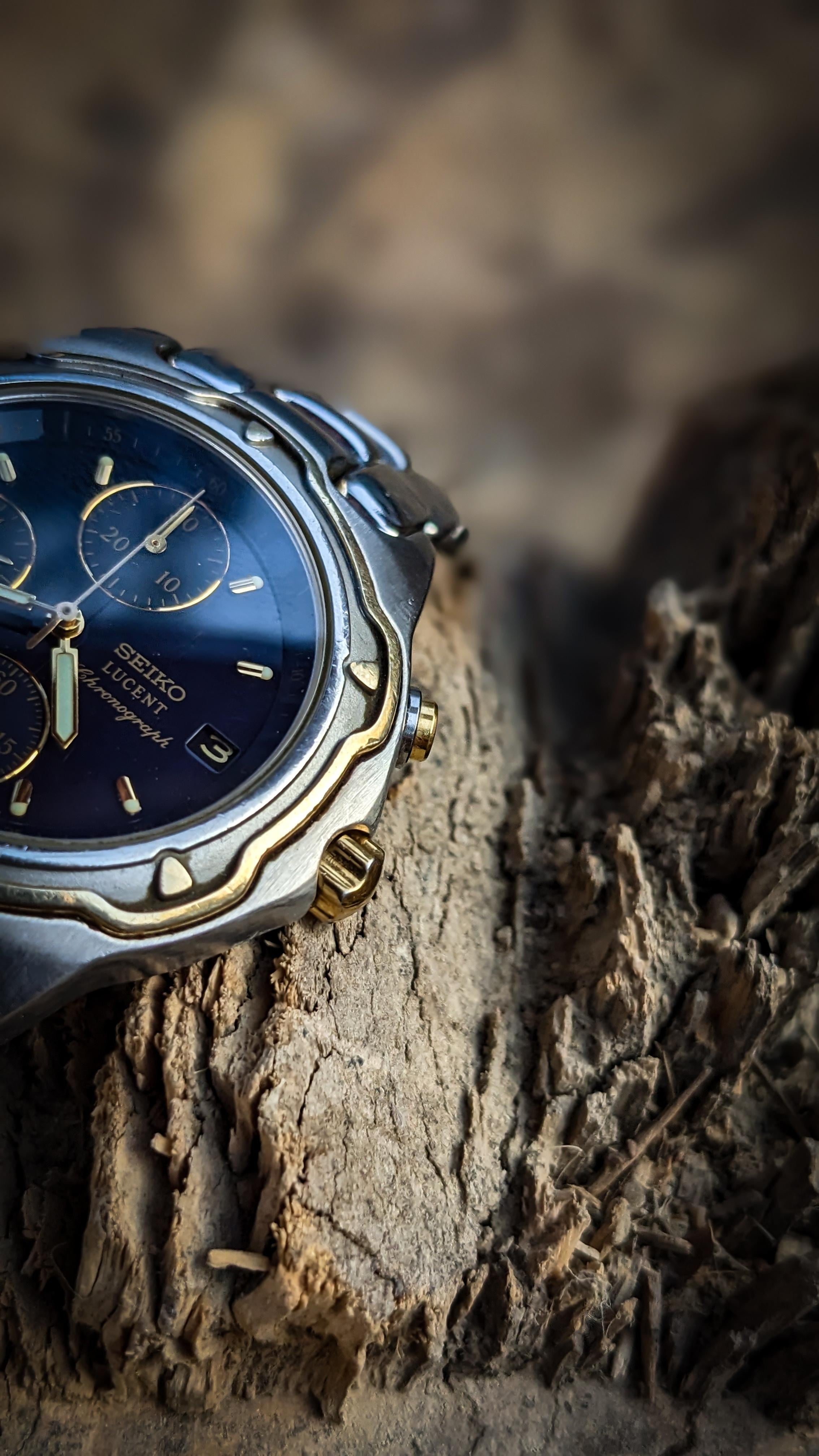 SEIKO セイコー あたたか LUCENT ルーセント 7T27-6010 クロノグラフ