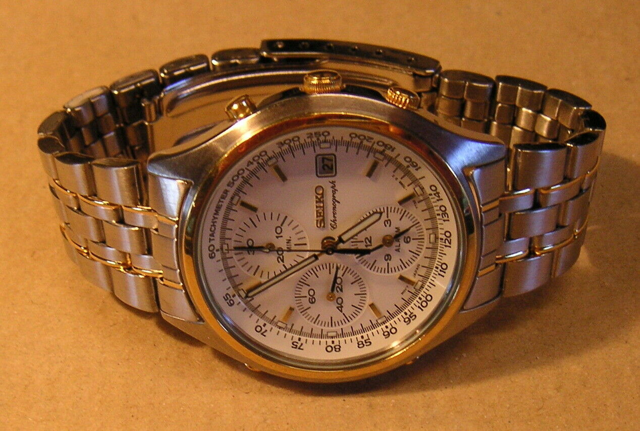 Men's Seiko Model 7T32 7C80 Chronometer Wristwatch 1996 Water Resistant  NICE! | WatchCharts