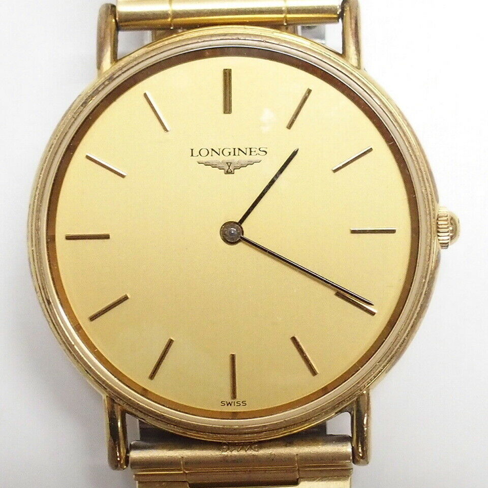 LONGINES Watch L4.637.2 New Battery Quartz 18K Gold Plated T696