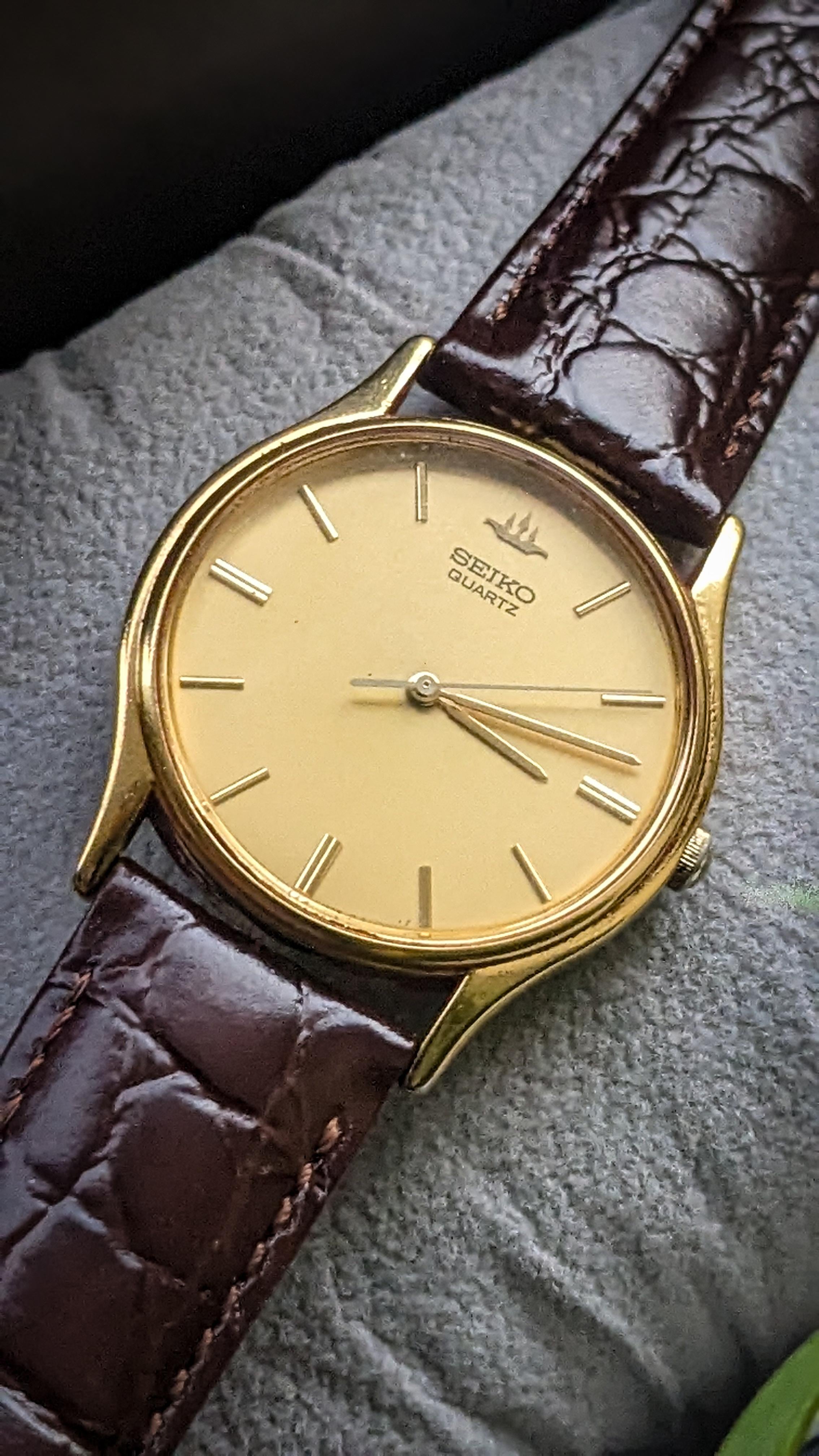 80s Vintage Seiko CREDOR SHA超硬ケース レクタン Vintage Seiko