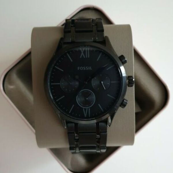 Fossil Fenmore Midsize Multifunction Black Stainless Steel Watch BQ2365 ...