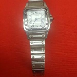Cartier Paris 925 Argent Plaque Or 20 M Swiss 17 050343 Ladie's