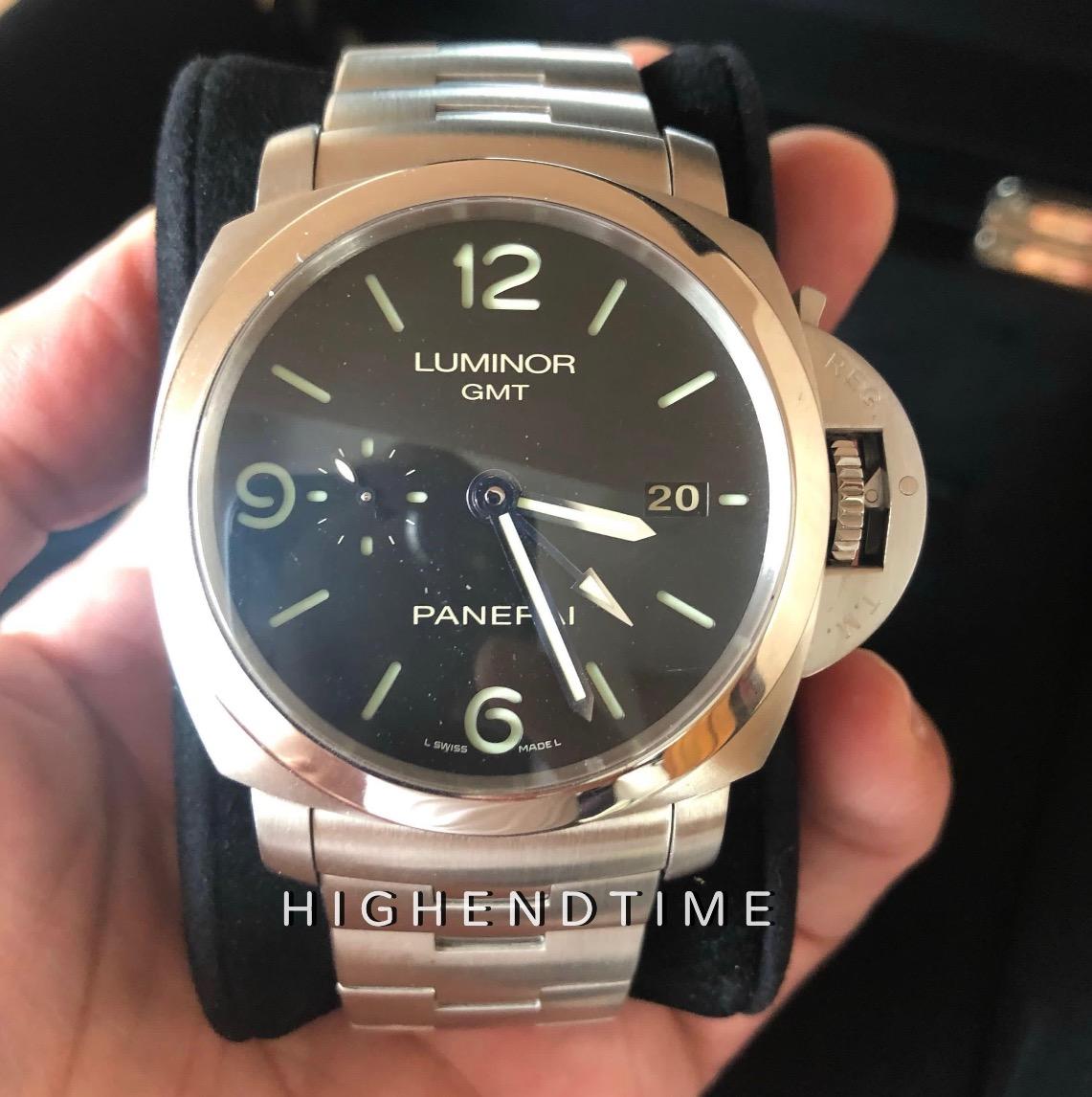 FS MINT PANERAI LUMINOR 1950 3 DAYS GMT AUTOMATIC PAM 329 44mm Full Set WatchCharts Marketplace