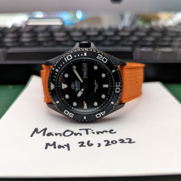 WTS Orient Ray Raven II on Orange FKM Strap WatchCharts Marketplace