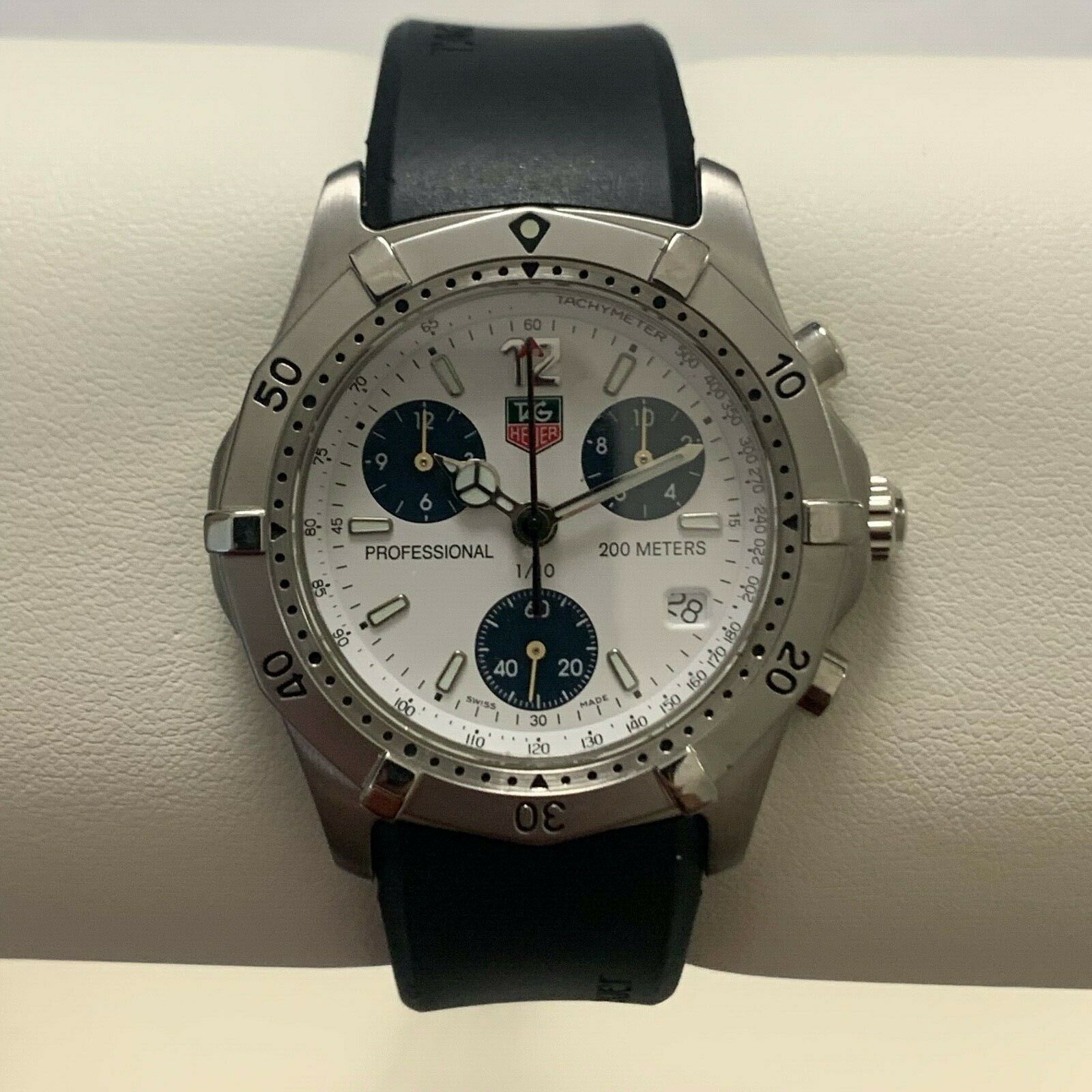 TAG HEUER CK1111 0 MENS SS CHRONO WATCH NEW R 1595 WatchCharts