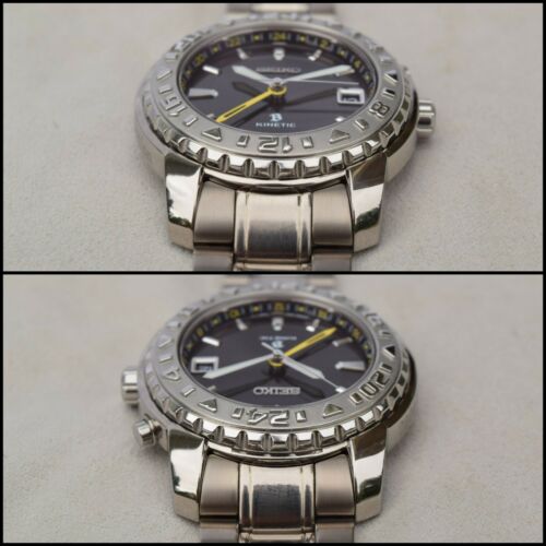 Serviced Seiko Brightz Limited Edition Kinetic Watch Titanium 5M65