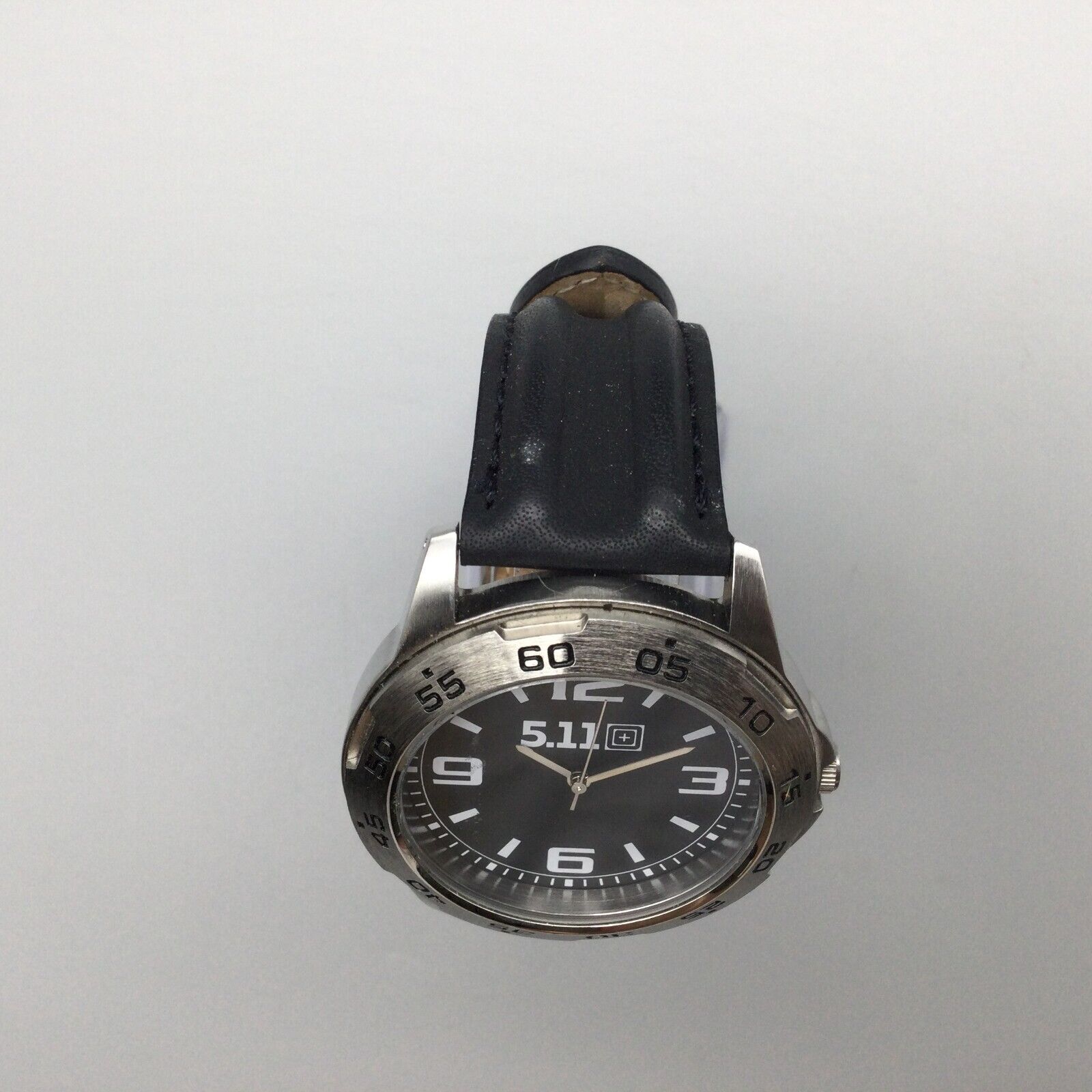 5.11 Tactical Series Watch Men Silver Tone Black Dial 