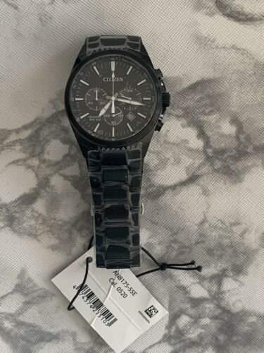 Citizen Gents Watch AN8175-55E Black Stainless Steel Chronograph