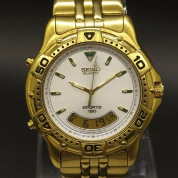 Vintage Seiko Sports 150 SGS040 (H8016088) Digital Analog Men's Watch