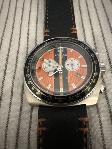 RARE Zodiac 1882 V8 Shelby Sea Dragon 44mm Chronograph Swiss Made