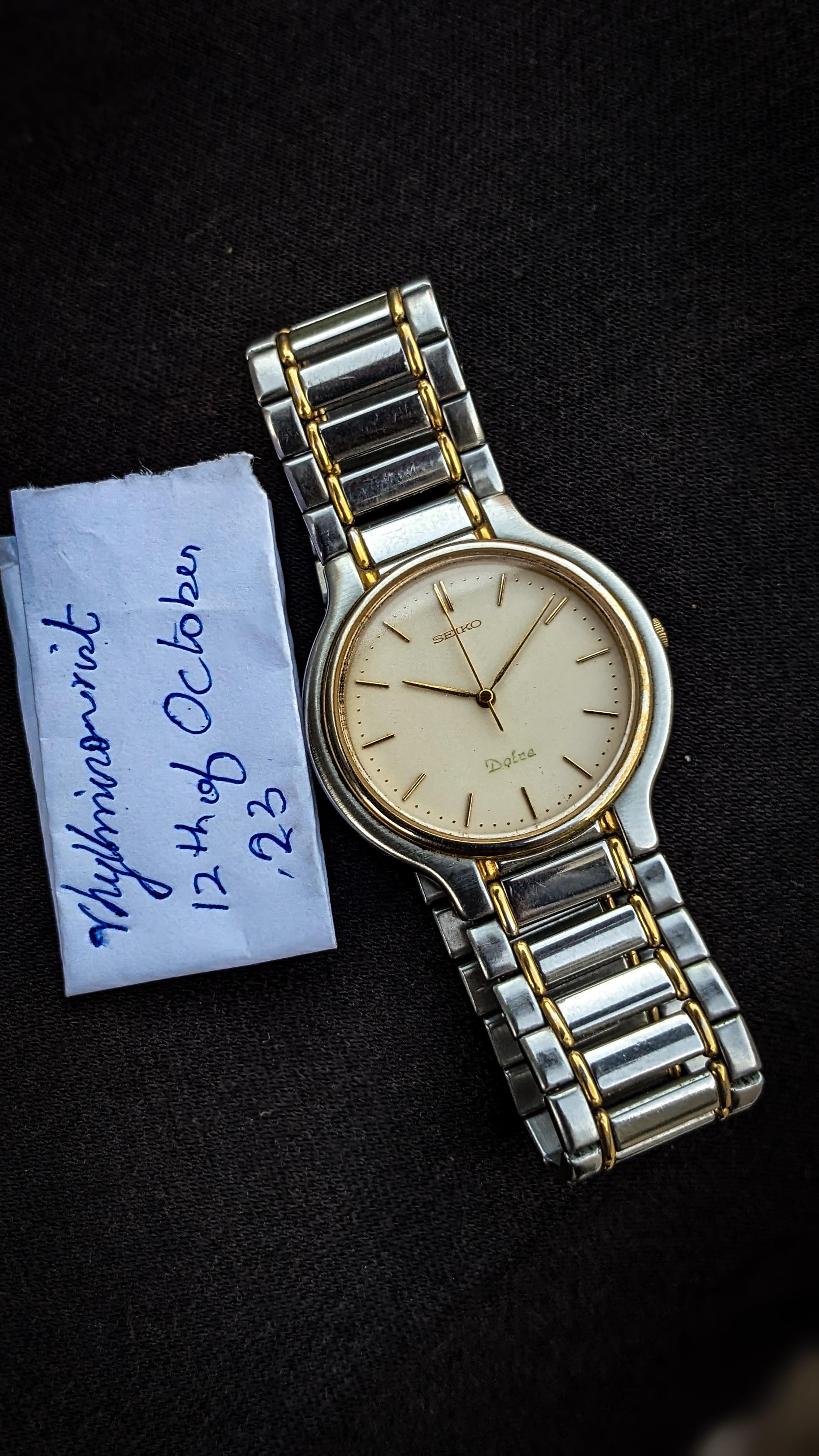 WTS Vintage 1991 SEIKO DOLCE 7741 6050 Quartz Gold