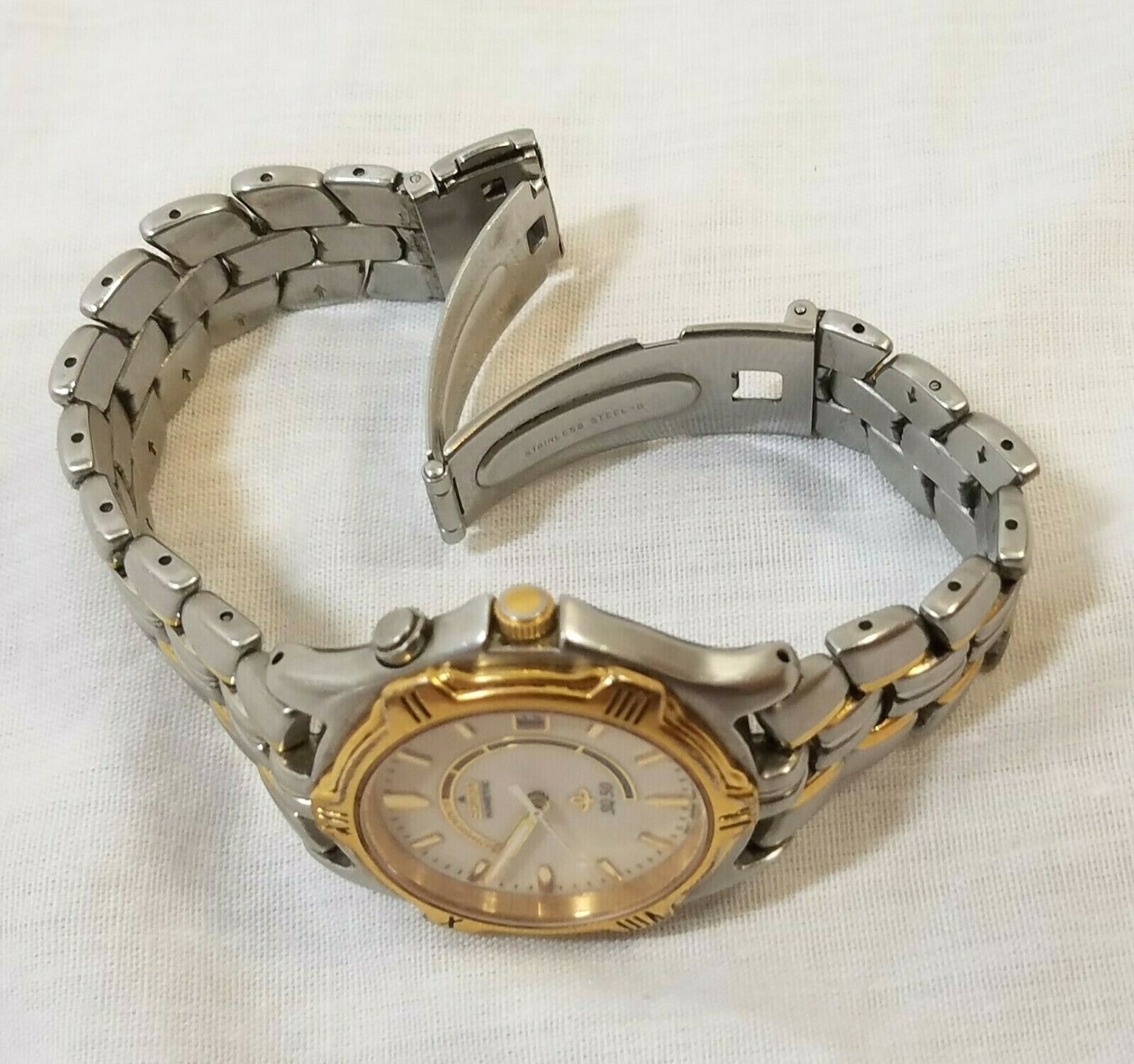 Seiko Kinetic SQ 50 Automatic 5M42-0070 Stainless/Gold Tone Mens