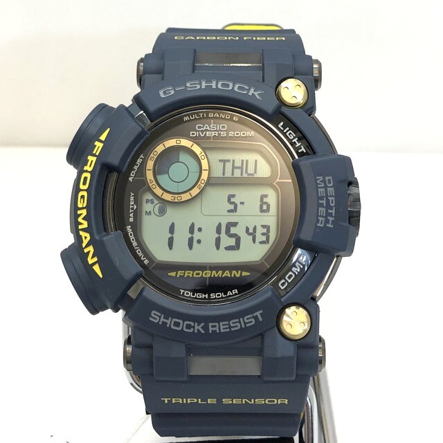 G-SHOCK G-SHOCK CASIO Casio watch GWF-D1000NV-2JF Frogman FROGMAN master in  navy blue MASTER IN NAVY BLUE radio solar tough solar digital yellow men's  diving unused item with box T Higashi Osaka store